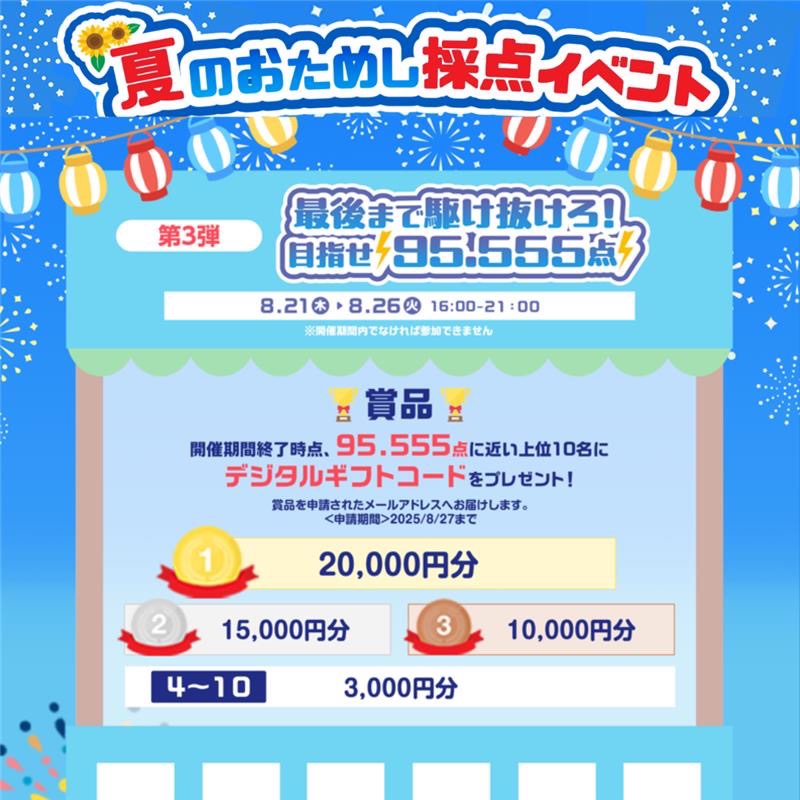 8月21日~8月26日まで・・・